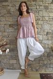 Nonni Gingham Bandeau Cami Indian Pink